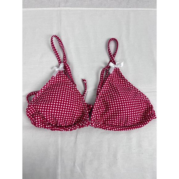 NEW Seamolly Bikini Set Red Gingham Bow Triangle Cheeky Swim Sweet Coquette - Picture 6 of 12